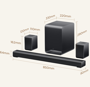 Barra de sonido y subwoofer RC Original TCL S65K, 630W, sonido envolvente físico 5.1, DTS:XT Chords, barra de sonido. - Product Image 1