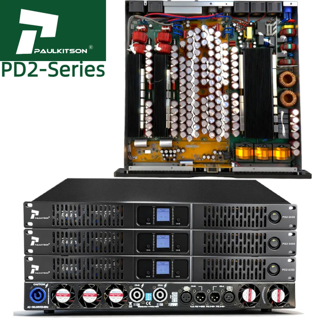 Paulkitson 2 Ohms Amplifiers Subwoofer Sound Equipment Amplifiers Speaker 2 Channel Professional Audio Class D Power Amplifier