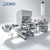 Ligne de production ESKO automatique à 4 têtes pour le remplissage et le bouchage de détergents, machine de remplissage de sirops et liquides oraux en bouteille