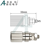 JIALUN En stock Bornes de connexion en cuivre massif M5*34, Prise banane 4mm, Borne de terre 5mm, Connecteur de puissance mâle à courant élevé