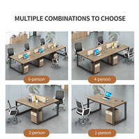 Bureau modulaire 2 4 6 8 places Mobilier de bureau en bois Portable Advance Music Studio Office Workstation Organisateur de bureau