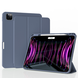 Porte-crayon intégré étui en cuir PU couverture intelligente Triple pli pour <span class=keywords><strong>Apple</strong></span> <span class=keywords><strong>iPad</strong></span> <span class=keywords><strong>Pro</strong></span> 11 Air 4/5 génération Case11 pouces - Product Image 1