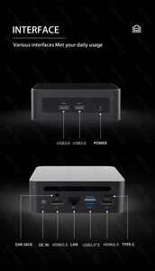 Mini PC Portátil AMD R5 5600H 7 5800H, 2*DDR4, NVME, WiFi6, BT5.2, HD, Tipo-C, Pantalla 3X8K, Mini Ordenador para Hogar, Oficina y Juegos - Product Image 4