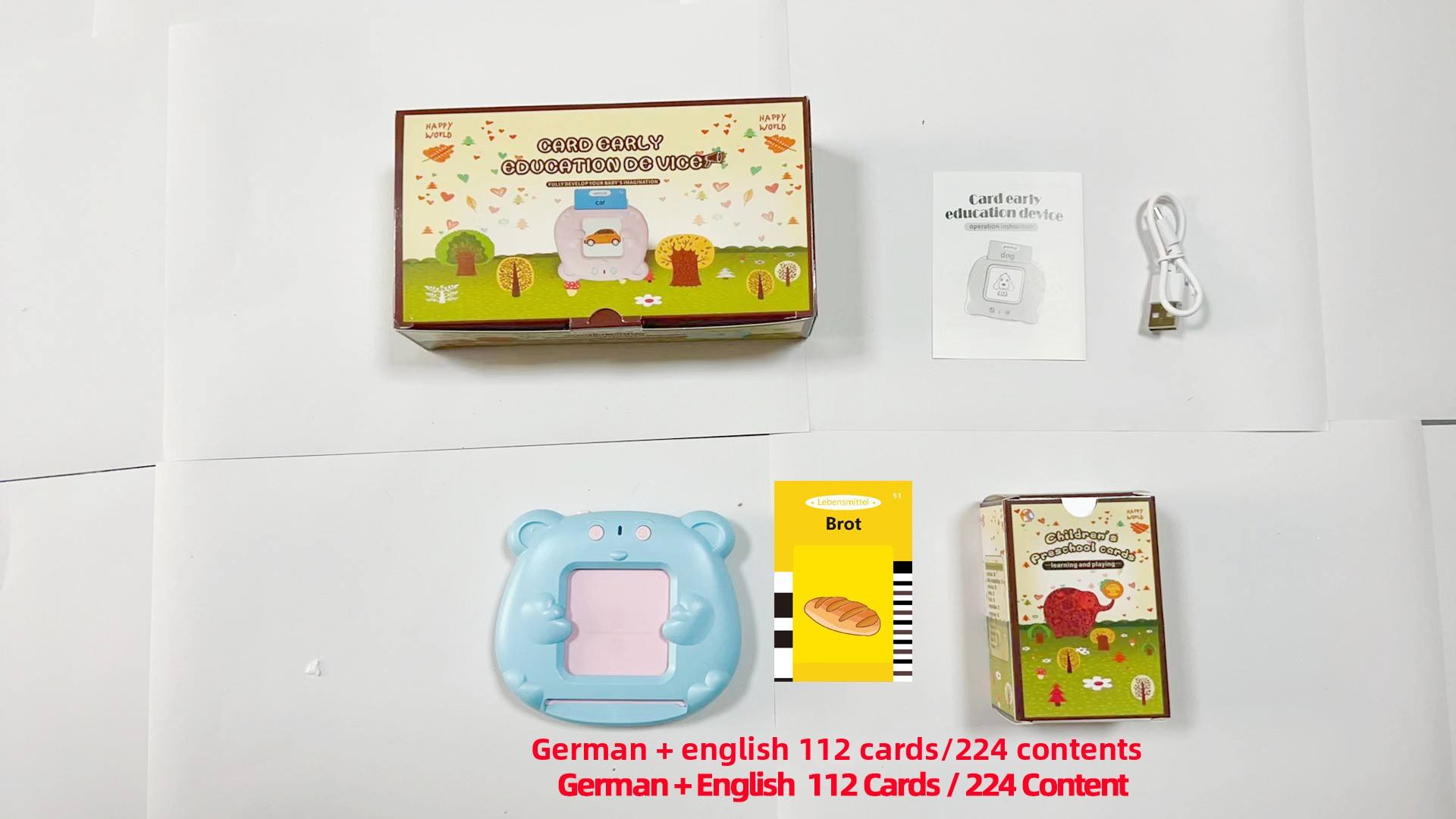 Cartes Bear BabyBlue112 (224 contenus) allemand + anglais