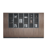 Archivador de Oficina Moderno de Melamina Color Nogal con 4 Cajones, Cerradura con Código, Ecológico, Duradero, Gran Capacidad, Multifuncional, para Oficina en Casa