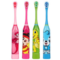 Tipo de batería Cepillo de dientes eléctrico sónico para niños Dibujos animados lindos Cepillo de dientes blanqueador Cerdas suaves Niños