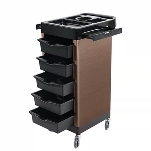 Z HT Hot Selling Salon Furniture Durable <b>5</b>-Tier Salon <b>Storage</b> Trolley <b>Plastic</b> with Four Wheels Hair Salon Factory Wholesale - Product Image 4