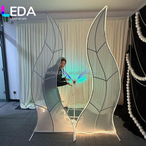 Fondo de escenario para bodas y eventos al aire libre LEDA, arco con forma de algas acuáticas, fondo de hierro forjado para decoración de bodas - Product Image 6