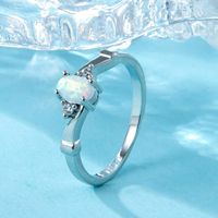 Cincin Aksen Opal & Zirkon yang Anggun |   Batu Permata Oval Berwarna-warni |   Perhiasan Fashion Minimalis untuk Wanita untuk Dipakai Sehari-hari