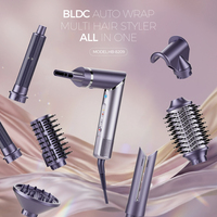 Styler capillaire multifonction pliable 8-en-1 à moteur BLDC haute vitesse, boucleur à air auto-enroulant 110 000 tr/min, sèche-cheveux ionique 1600W, pour coiffure professionnelle en salon
