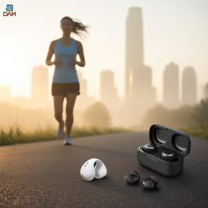 Écouteurs Bluetooth DAM Air 50 à clipser, sans fil, pour le sport, avec étui de chargement, autonomie de 6 heures - Product Image 2
