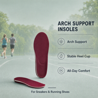 Semelles de sport pour la course à pied avec soutien de la voûte plantaire, amorti, absorption des chocs, respirantes, haute élasticité, antidérapantes et talonnette profonde pour baskets