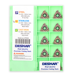 Para DESKAR 16 ERM 2,5 ISO LF6118 insertos de torno de roscado de carburo de tungsteno personalizables con revestimiento CVD para soporte de torno roscado - Product Image 2