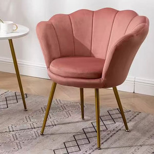 Ghế ăn bọc nhung sang trọng nhiều màu sắc, tựa lưng công thái học, ghế làm móng salon, ghế quán cà phê khách sạn - Product Image 4