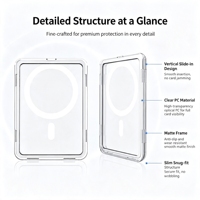 Étui magnétique pour cartes TCG gradées, cadre vertical transparent en PC mat, accessoires pour téléphones portables iPhone Samsung, vente en gros