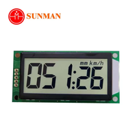 Modul Layar LCD Segmen Positif Reflektif 5 Digit Kustom 2-Wire Serial untuk Odometer Mobil SMS05126B