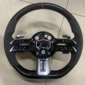 Volant de voiture de course automatique pour <span class=keywords><strong>Mercedes</strong></span> W205 <span class=keywords><strong>classe</strong></span> C C200 E300 <span class=keywords><strong>C220</strong></span> C300 C400 C450 volant en fibre de carbone - Product Image 5