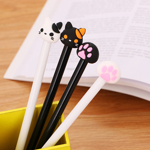 Cartoon Cat Gel Pens 0.5mm Needle Tip Black Ink Student Office Supplies - Product Image 1