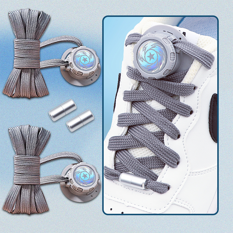 Automatic Rotating Sports Shoelaces and Buckles Swivel Buckle Tieless Laces Lazy No Tie Shoe Laces