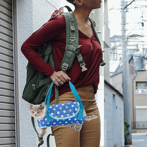 Cat Carrier Bag Portable Breathable <b>Small</b> Pet <b>Backpack</b> For Outings Crossbody Shoulder Use - Product Image 4