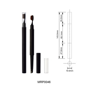 Tubo de Lápiz de Cejas Personalizado, Lápiz de Cejas de Doble Cabeza, Lápiz Delineador de Ojos Vacío, Venta al por Mayor, Marca Privada con Cepillo para Cejas - Product Image 2