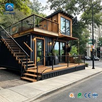 Maison conteneur de luxe de 40 pieds à 2 étages, préfabriquée, intelligente, de haute qualité, avec deux chambres, en kit, pour habitation
