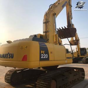 Excavatrice Komatsu PC220 d'occasion, 22 tonnes, godet de 1,1 m³, marque japonaise, excavatrice sur chenilles de grande taille d'origine, faible nombre d'heures, certifiée CE, d'occasion - Product Image 2
