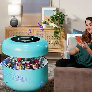 Drops hipping Großhandels preis Lift Top Touch/Sprach steuerung 5 in 1 Wohnzimmer möbel Smart Round Kühlschrank Couch tisch