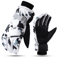 Gants d'hiver chauds pour hommes et femmes Gants de ski avec doigts fendus et imperméables pour enfants Gants antidérapants imperméables