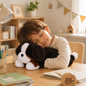 Peluche de Perrito Kawaii Suave, Cómodo para la Siesta en la Oficina, Adorable Peluche de Perro Acostado para Niños y Adultos, Regalo de Cumpleaños - Product Image 1