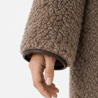 Manteau en laine tissée écologique pour femme Boying 2027 - Manteau en fourrure de mouton mi-longueur - Veste en polaire Teddy - ODM