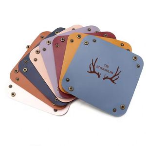 Customized Portable Leather <b>Storage</b> Tray, Personalized Name Pattern Jewelry Cosmetic <b>Storage</b> <b>Box</b> <b>Folding</b> Office Desk Organizer - Product Image 5