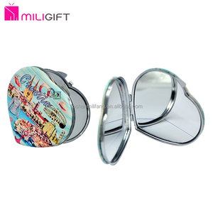 Customizable Portable Mini Pocket Makeup Mirror Square Rectangle Shape Travel Cosmetic Gift for Business Promotion