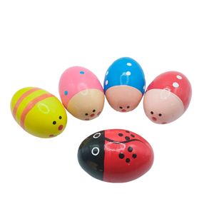 Ensemble de hochets à œufs en bois colorés Orff, très demandés, jouets musicaux d'éveil pour l'éducation précoce des enfants - Product Image 3
