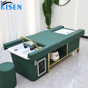 Kisen – Équipement professionnel de spa capillaire avec lit de shampoing, thérapie par circulation d'eau, bain de pieds vapeur et table de massage thaïlandais - Product Image 6