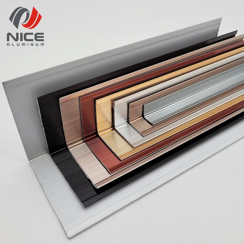 Tile Accessories Strips U Profiles Interior Decor Aluminum Decorative Profile Metal Edge Tile Trim For Flooring Or Wall