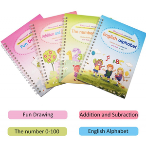 Ensemble de cahiers <span class=keywords><strong>d</strong></span>'écriture manuscrite en <span class=keywords><strong>anglais</strong></span>, cahiers <span class=keywords><strong>d</strong></span>'écriture et de <span class=keywords><strong>dessin</strong></span> effaçables magiques, cahiers <span class=keywords><strong>d</strong></span>'entraînement au contrôle du stylo <span class=keywords><strong>pour</strong></span> l'apprentissage précoce des enfants - Product Image 2