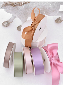 Klip rambut dekorasi pohon Natal kualitas tinggi aksesori pita Satin wajah tunggal kemasan bunga - Product Image 6