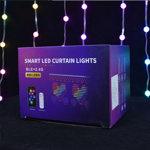 SHIJI Cadena de Luces LED RGB WS2815 de 12v para Exteriores, Luces de Puntos <span class=keywords><strong>3D</strong></span>, Luces de Cortina LED para Navidad y Fiestas - Product Image 1