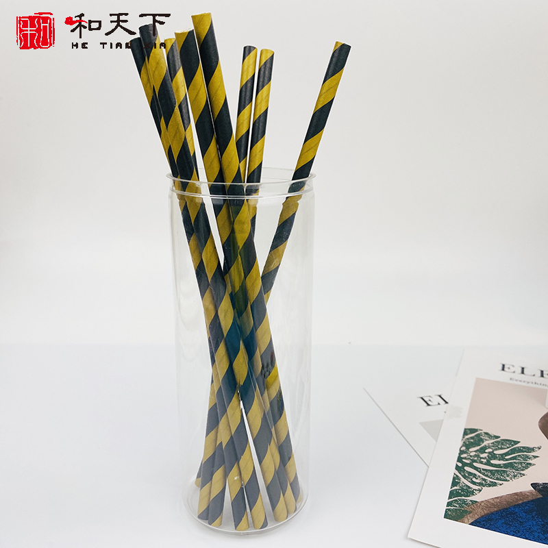 Disposable Recyclable Colored Crazy Paper Wood Pulp Drinking Straws with XDY Brand Food Grade China Hubei