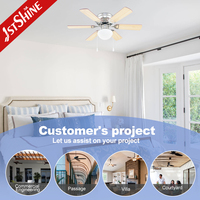 Ventilateur de plafond innovant 1stshine de 32 pouces avec télécommande, de qualité commerciale, personnalisable OEM/ODM, à économie d'énergie, avec lumière LED