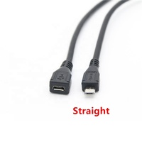 Câble d'extension de données de charge Micro USB à angle droit de 90 degrés, câble Micro USB mâle vers femelle à angle gauche de 90 degrés