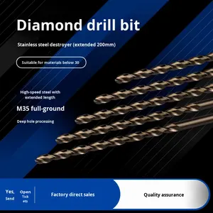 Broca Parabólica de Aço Inoxidável com 200mm de Comprimento e Alta Concentração de Cobalto para Furos Profundos - Product Image 2