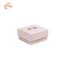 Boîte à bijoux personnalisée haut de gamme en carton rigide écologique, style tiroir, avec pelliculage mat, doublure en velours et logo en feuille d'argent pour