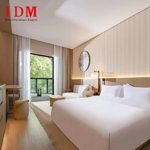 ชุดเฟอร์นิเจอร์ห้องนอนโรงแรมหรูหราแบบกำหนดเองของ <span class=keywords><strong>IDM</strong></span> สไตล์มินิมอล เตียงคู่ เตียงควีนไซส์ เตียงคิงไซส์ เตียงเดี่ยว สำหรับโรงแรมระดับ 3-5 ดาว - Product Image 3