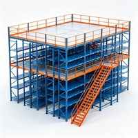 Plancher de mezzanine en acier robuste, protection contre la corrosion, conception modulaire, système de rayonnage pour entrepôt, prix usine