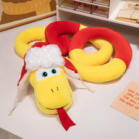 Serpiente del zodiaco chino Tipo de dibujos animados Juguetes suaves para Feliz Año Nuevo Regalo Serpiente de peluche
