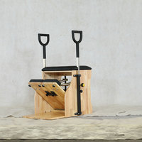 Chaise de Pilates Combo Wunda en érable blanc, amovible, pour Reformer et Yoga