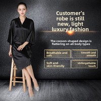 Robe de client de salon tendance, peignoir pour coloration capillaire, kimono de coiffure, vêtement de salon de beauté, cape de coiffure en fausse soie