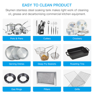 Skymen OEM ODM Usine directe Cuve de trempage chauffante 113L pour le nettoyage de la vaisselle 3000W Cuve de trempage chauffée Cuisine commerciale - Product Image 6